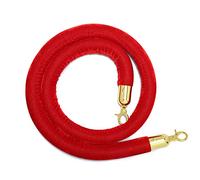 Red Velvet Rope Barrier Queue Rope Belt for Crowd Control VIP Line Stanchion Cord 1-3M Length Obstacle Divider for Bar Theater Event Party Wedding