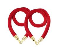 Red Velvet Rope for Queue Divider, with Gold Plated Hook(4.9ft/150cm)