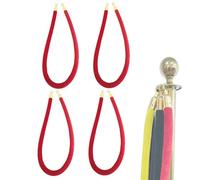 Red Velvet Rope Stanchion Set4 Pack 63in Hanging Cords for Crowd Control Queue Management Wedding & Event BarrierPremium Quality Hotel & Party Use