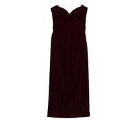 Red Velvet Strapless Midi Dress - female - Mugler - Party Dresses - Red - M - Dresses M