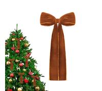 Red Velvets Bows For Christmas Tree | 45x22cm Large Christmas Tree Topper Bow | Vintage Velvet Ribbon Bows | Christmas Velvet Bows Ornaments For Indoor Outdoor Wreaths Garland For Home Partys