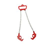 Red Vertical Drum Clamp,Alloy Steel Chain Drum Lifter,Material Transport Tool,1102 Lbs Capacity,Chain Length 50cm,for Factories Warehouse(Style 2)
