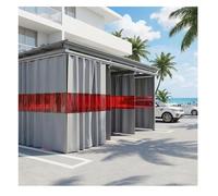 Red Viewing Window Welding Screen Fire Retardant Industrial Divider for Garage Workshop Durable Silicone Coated Fibers 10X2.5 M Heavy Duty Safety Barrier