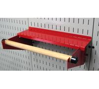 (Red) - Wall Control Pegboard Paper Towel Holder and Dowel Rod Pegboard Shelf Assembly for Wall Control Pegboard and Slotted Tool Board - Red