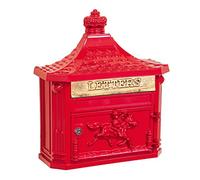 Red Wall Mounted Victorian Style Letter Post Box