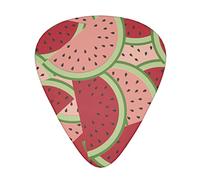 Red Watermelon Guitar Picks 12 Pack Set Guitar Gift for Bass Picks Acoustic Guitars Plectrums with Clear Storage Box