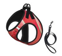 Red watermelon print Dog Harness, 2X Buckle,Dog Vest,No Pulling Front Leash Clip,for Small Medium Dogs