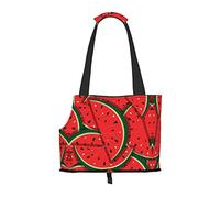 Red Watermelon Print Pet Carrier,Dog Travel Bag, Cat Carrier,Portable Bag Carrier for Small to Medium Cat and Small Dog