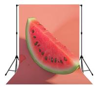 Red Watermelon Print Photo Studio Background 5x7ft Soft Photo Backdrop Curtain For Studio Content Creator Equipment
