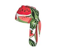 Red Watermelon Print Skull Headwrap Under Helmet Cycling Cap Lightweight Quick Dry Adult Gift One Size