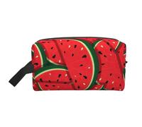 Red Watermelon Print Toiletry Bag for Men, Cosmetic Bag Spacious Capacity Travel Toiletry Bag for Women
