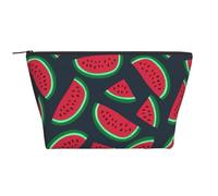 Red Watermelon Print Women's Makeup Bag Daily Commute Cosmetics Storage Pouch Beach Travel Fashion Toothbrush Bag