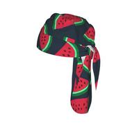 Red watermelon Printed Lightweight Cycling Bandana, Quick Dry Helmet Liner Hat, for Outdoor Hiking Climbing