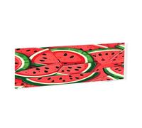 Red Watermelon -Rectangular Acrylic Table Signs - Clear Custom Nameplates For Office Desk, Restaurant, Events - Smooth Edge Professional Signage.