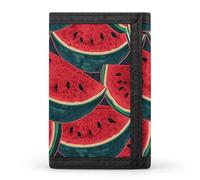 Red Watermelon Wallet,Credit Card Holder,Three-fold Wallet for Passport Covers, Purse Passport Bag for Men Women