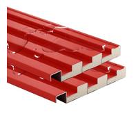 Red Waterproof Corrugated Roofing Sheets0.5 Ft Wide Metal Roof Panels for Garages Stables & Dog Sheds Durable Spliced Cladding Windproof & WeatherResistant