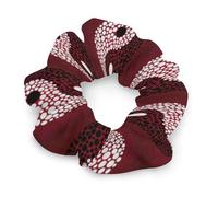 Red Wave Point Tai Chi Hair Scrunchies for Women Elastic Hair Bands Soft Hair Ties for Styling Gift Christmas Valentine's Day
