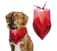 Red Waves Dog Bandana Triangle Dog Scarf Washable Polyester Dog Bibs Cute Pet Bandana for Medium Large Dogs Puppy and Cats