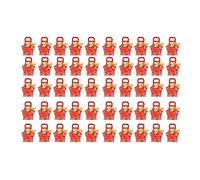 Red Wedding Favor Boxes, 50 Pack Christmas Parties Birthdays Wedding Candy Box Bridal Guest Favors with Ribbons, Souvenirs Paper Box for Bridal Shower Party Supplies (Retro Rouge Red [Golden Ribbon +