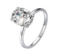 Red Wedding Rings for Women Ruby Ring Costume Jewelry 9K White Gold Au375 Size P 1/2 Princess 6X6mm Lab Created Ruby Stackable for Ladies Fashion