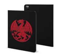 Red Welsh Dragon Printed Tablet Case with Pencil Holder Unisex Slim TPU Protective Cover Compatible with iPad 2020/Pro 2020/Pro 2021/Air4/Air5