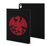 Red Welsh Dragon Printed Tablet Case with Pencil Holder Unisex Slim TPU Protective Cover Compatible with iPad 2020/Pro 2020/Pro 2021/Air4/Air5