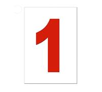 Red Wheelie Bin Number 1 - Self Adhesive Waterproof Durable Vinyl Stickers - Digitally Cut to the sticker Shape - size 170mm by Party Decor (1)