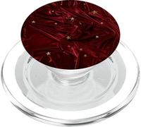 Red Whimsigoth Velvet Y2K Gothic Golden Stars PopSockets PopGrip for MagSafe