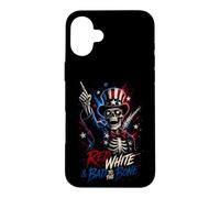 "Red, White, and Bad to the Bone" Case for iPhone 16 Plus