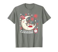 Red, White and Bedtime After Fireworks T-Shirt, Men, Olive Heather, XX-Large