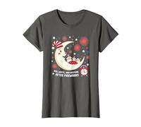 Red, White and Bedtime After Fireworks T-Shirt, Women, Asphalt Grey, Medium