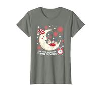 Red, White and Bedtime After Fireworks T-Shirt, Women, Olive Heather, Medium
