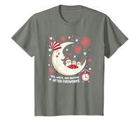 Red, White and Bedtime After Fireworks T-Shirt, Youth, Olive Heather, 4T