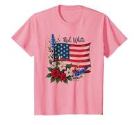 Red, White and Blossom T-Shirt, Youth, Pink, Medium