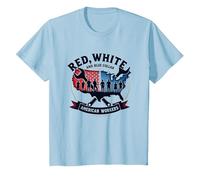 Red, White, and Blue Collar T-Shirt, Kids, Baby Blue, 3 Years
