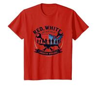 Red, White, and Blue Collar T-Shirt, Kids, Red, 4 Years