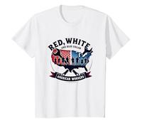 Red, White, and Blue Collar T-Shirt, Kids, White, 3 Years