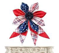 Red White And Blue Decorations - Handmade Rustic Holiday Props,Fourth Of July Decorations Wreath | for Summer Fireplace Front Door Living Room Wall Outdoor Indoor Porches Farmhouse