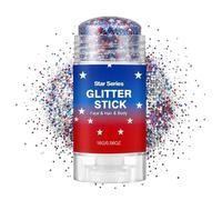Red White and Blue Glitter,Sparkling Sequins Patriotic Decorations | Independence Day Body Hair Glitter - for Women Girls Outfit Party Costume President's Day Concert Football Game Parades