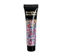 Red White and Blue Hair Glitter, 18 ml Sparkling Make-Up Patriotic Accessories Face Hair and Eye Glitter Makeup for Party Outfit Costume Independence Day President's Day Veterans Day Par