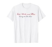 Red White And Blue Heavy On The Blue 4th Of July T-Shirt