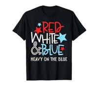 Red White And Blue Heavy On The Blue 4th Of July T-Shirt