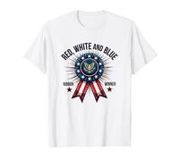 Red, White, and Blue Ribbon Winner T-Shirt, Men, White, XXL