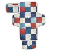 Red White and Blue Squares Independence Reusable Baby Pee Pads with Tissue Pocket Diaper Changing pad Portable for Moms, Dads cambiadores de pa?ales para Bebes