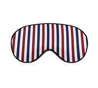 Red, White, and Blue Stripes Sleep Eye Mask Soft Sleep Cover Blindfold Sleeping Mask Cover for Sleep Travel