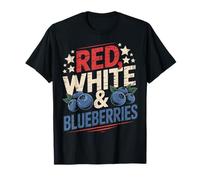Red White and Blueberries Patriotic Fourth of July T-Shirt