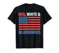 Red White and Blueberries Patriotic Fourth of July T-Shirt