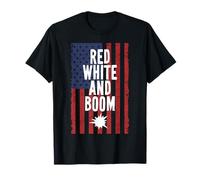 Red White And Boom Fire Cracker 4th of July Independence Day T-Shirt