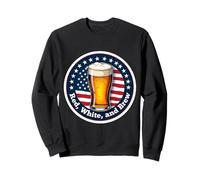 Red White And Brew American Patriot Beer Lover 4th July USA Sweatshirt