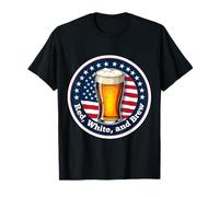 Red White And Brew American Patriot Beer Lover 4th July USA T-Shirt